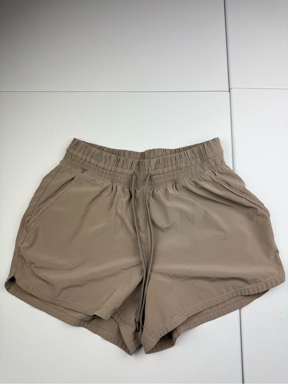 YPB Women's Elastic Waist Casual Shorts - Khaki